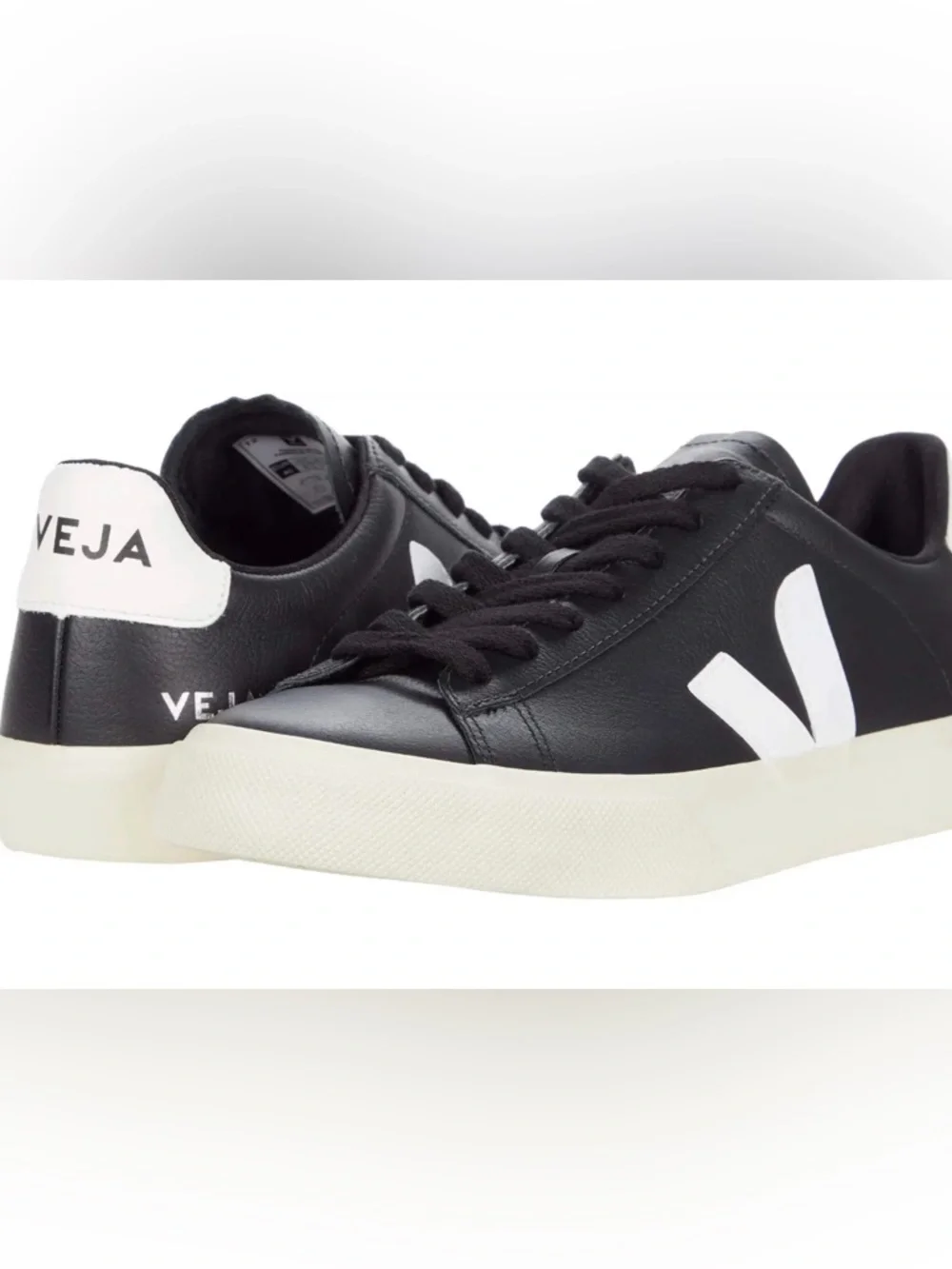 Veja Women’s V-10 Leather Sneaker in Black/White